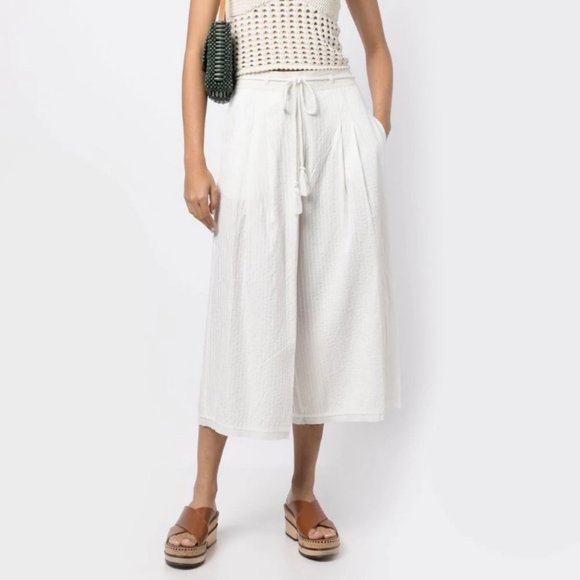 ULLA JOHNSON Eloisa vertical-stripe culottes - 4